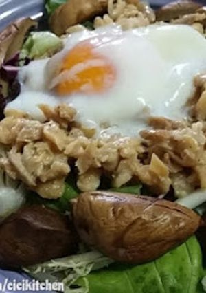 日式煮食記錄: 日式三文魚溫泉蛋丼 的食譜成品照片