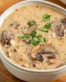 شوربة الفطر والهليون