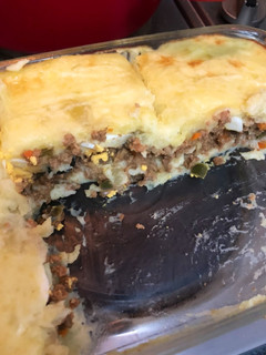 Una foto de Pastel de papas con pino vegetal