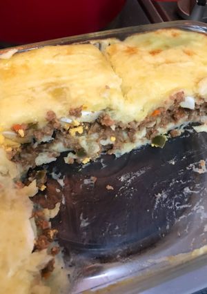 Una foto de Pastel de papas con pino vegetal