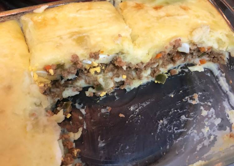 Pastel de papas con pino vegetal