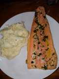 Trucha al horno con guarnición 🐟
