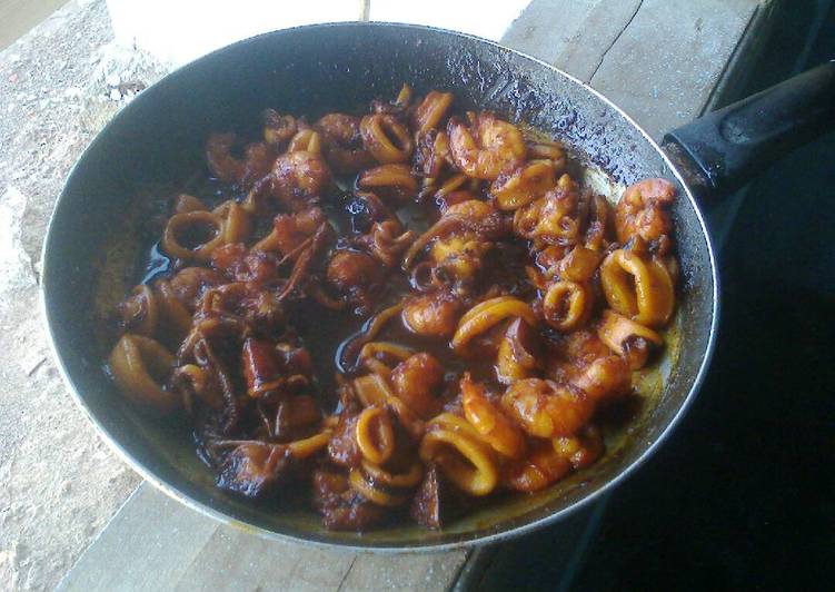 Resep Udang Cumi bakar teflon, Bikin Ngiler
