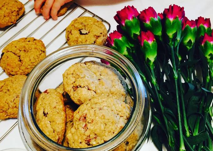 Coconut Oatmeal & Dark Chocolate Cookies 🥥🍫🍪