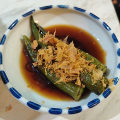 A picture of Okra Ohitashi (オクラおひたし).