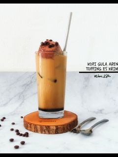 Foto resep Kopi Gula Aren Topping Es Krim