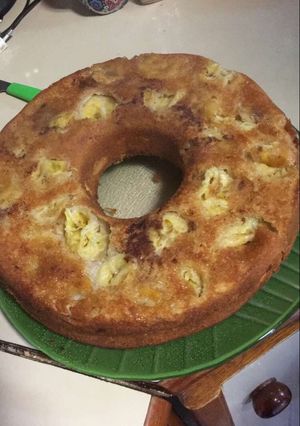 Una foto de Budín de banana y canela