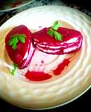 Thousand beet leaves with feta cheese flavored with herbs