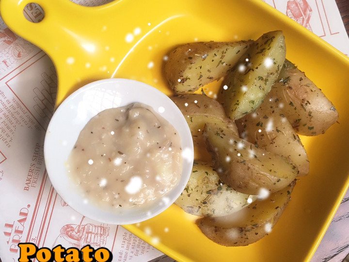 Langkah Mudah untuk Menyiapkan POTATO WEDGES home made yang Lezat Sekali