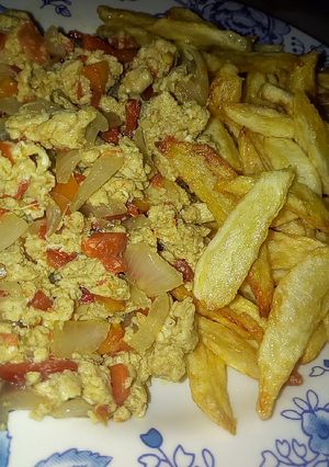 A picture of Fried irish with eggs.