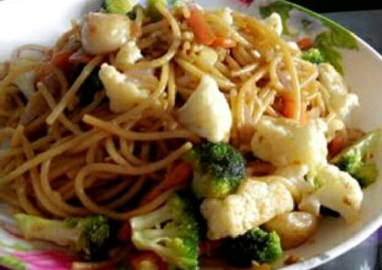 Resep Spagheti sayuran sehat yang Menggugah Selera