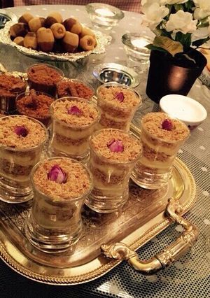 صورة لوصفة كاسات الكنافة