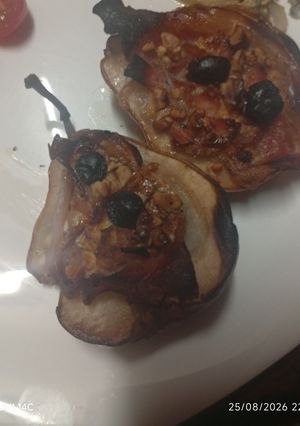 Una foto de Peras rellenas