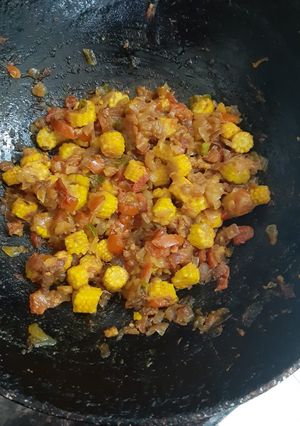 A picture of Baby corn sabzi.