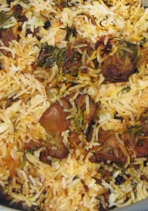 A picture of Kathal Biryani.