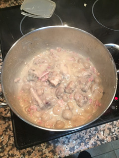 Una foto de Pollo con bacon y bechamel