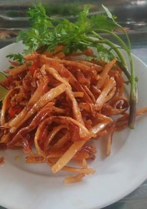 Hình của món Mực chiên bơ tỏi ớt.