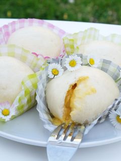 Hình của món Bánh bao kim sa.