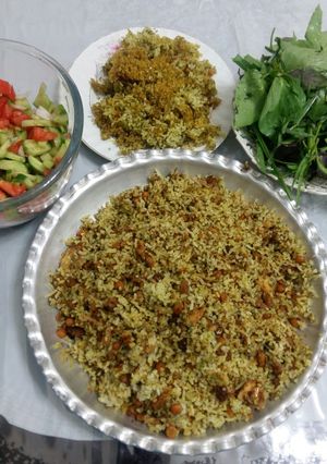 عکسی از دستور پلو ماهی مخلوط
