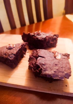 Una foto de Brownie veganos