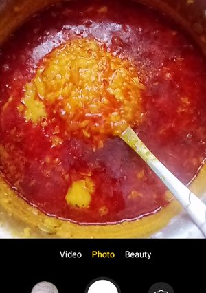A picture of Beans soup (Miyar wake, AKA Kababure).