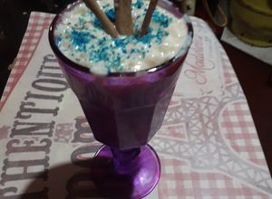 Una foto de Arroz con leche con coco y leche condensada