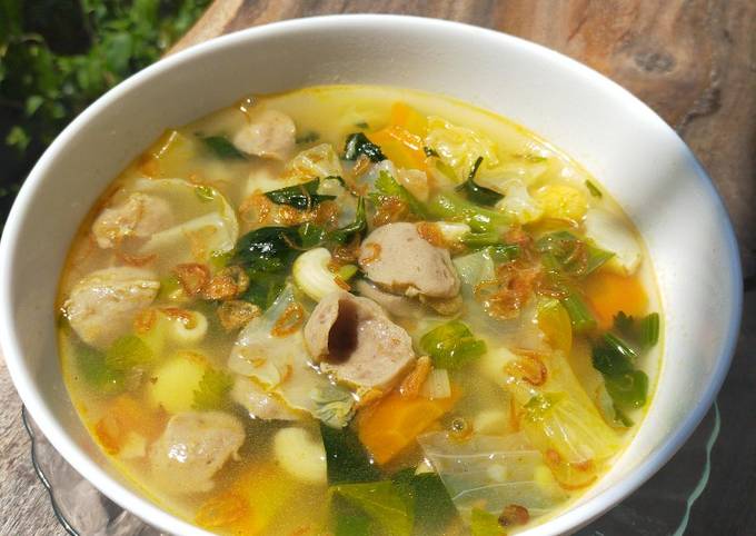 Recipe: Appetizing Sop Macroni Bakso