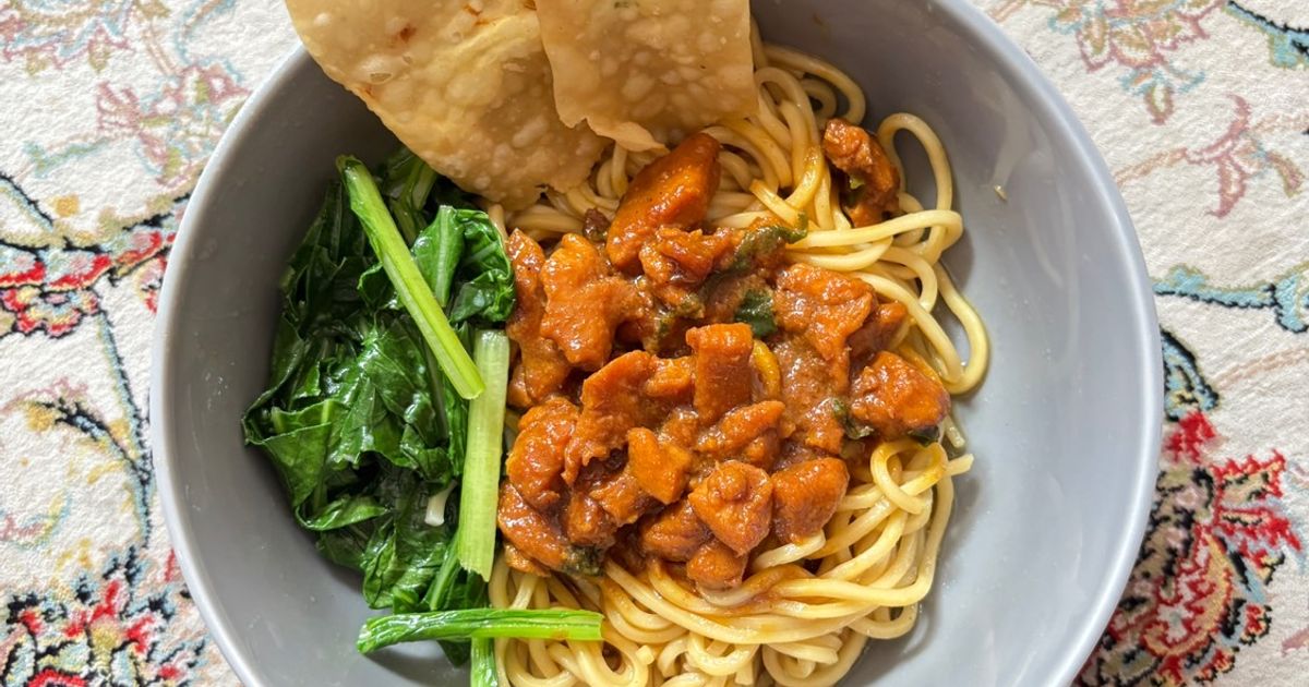 Mie ayam kampung gerobak biru