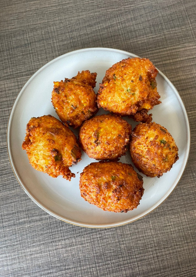 Una foto de Tortas de arroz cocido