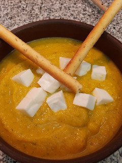 Una foto de Crema de zapallos