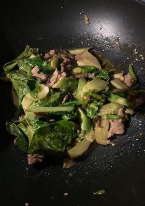 รูปของ ผัดคะน้าใส่หมูง่ายๆ ใช้เวลา 15 นาที