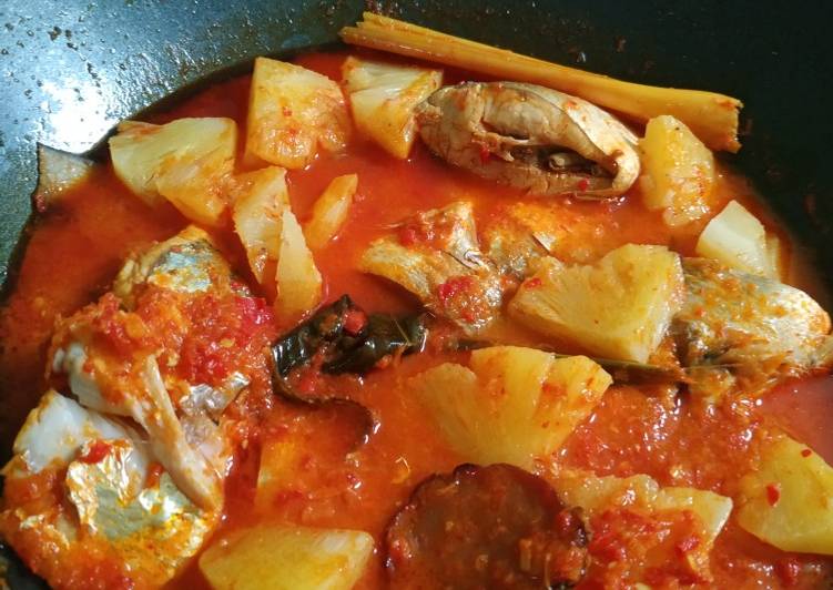 Cara membuat Senangin Nenas Asam Pedas Pekat yang lezat Untuk Jualan