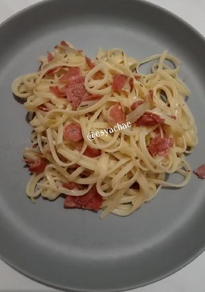 Foto resep 1. Simple creamy fettuccine