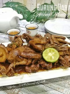 Foto resep Burung Dara🐦🐦 goreng saus Mentega♨️ala resto 👩🍳