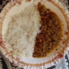 Chana daal with plain rice A picture of Chana daal with plain rice.
