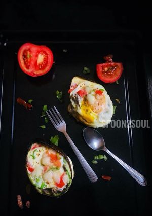A picture of Baked Avocado Eggs.