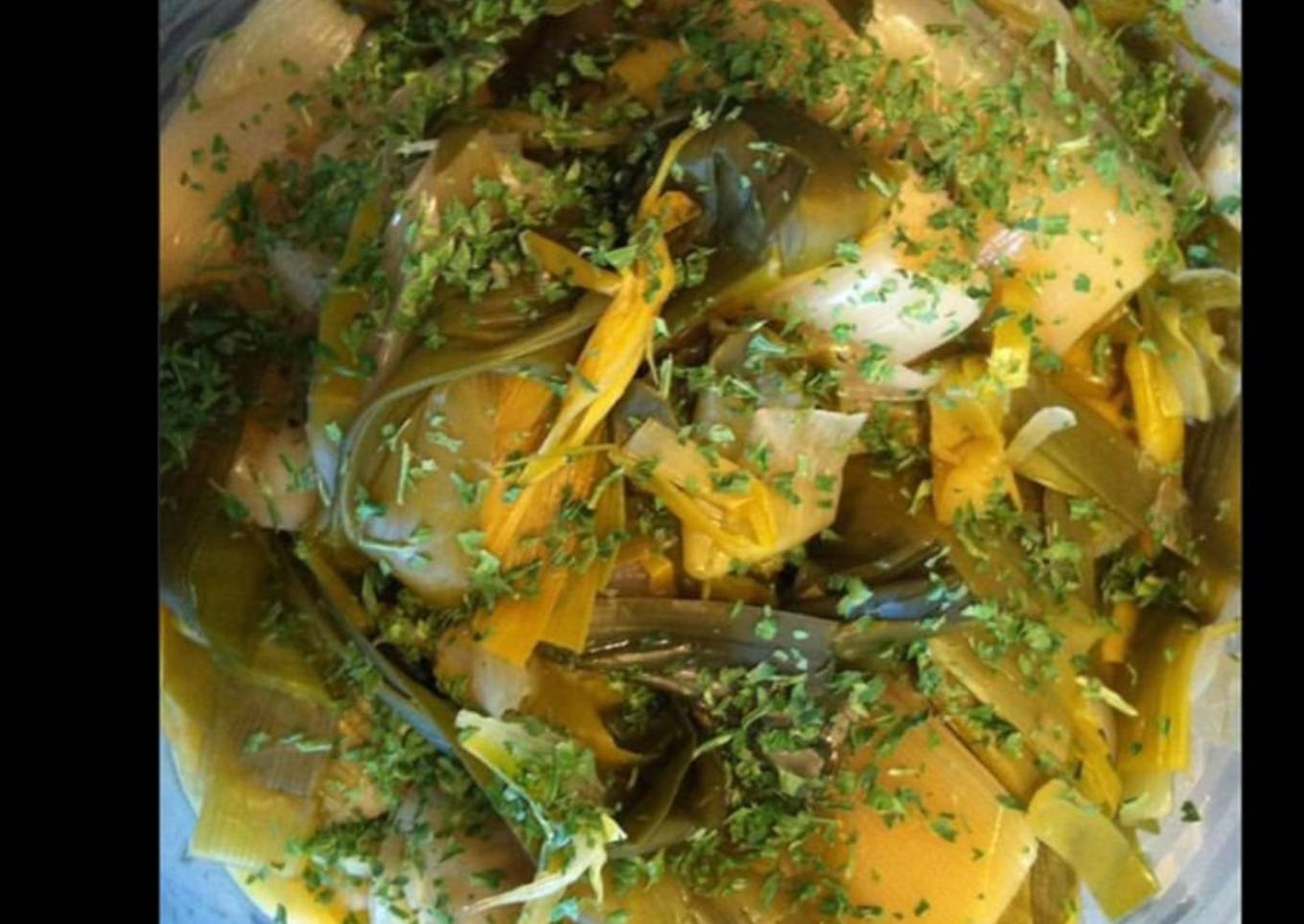 Poireaux vinaigrette aux fines herbes