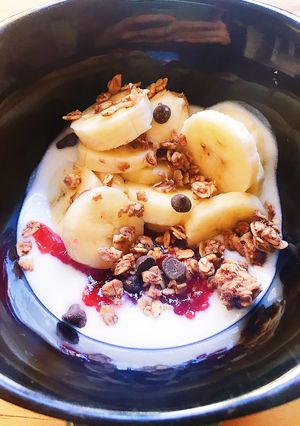 Una foto de Yogurt con fruta