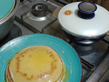 Panqueques de manzana con salsa de naranja
