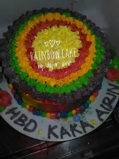 Foto resep Rainbow cake (resep Ny. Liem)