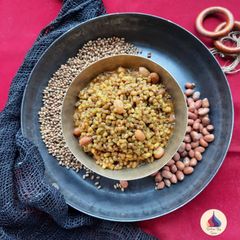 A picture of Matki Fry - Semi dry & no onion- no garlic.