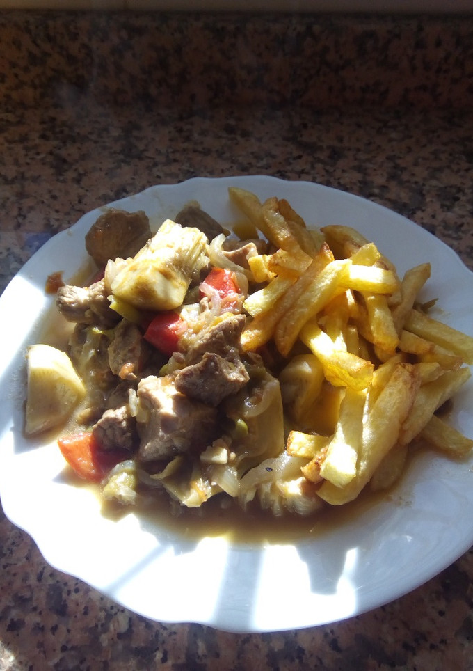 Una foto de Ragut de ternera y cerdo