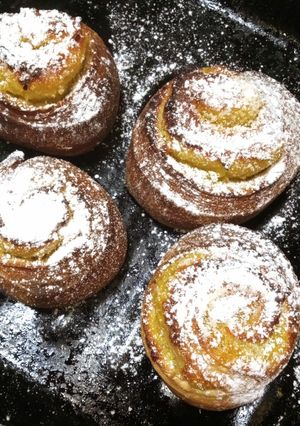 Una foto de Rollos con dulce de batata casero