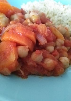 Une photo de Curry carotte pois chiche