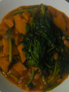 A picture of Porridge pumpkins with cocktail beans and vegetables.