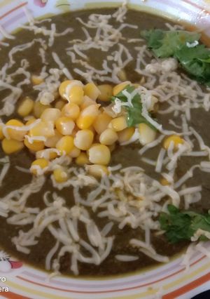 A picture of Cheese corn spinach.