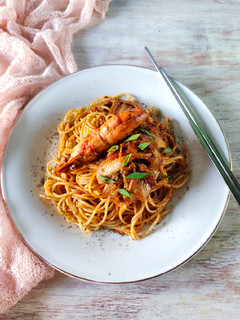 Foto resep Spaghetti kimchi