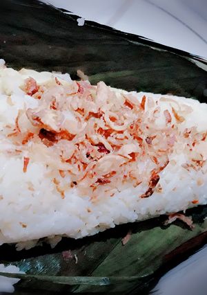 Foto resep Nasi bakar isi balado teri medan+ayam suwir super cepat
