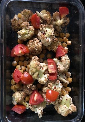 A picture of Flower and Chickpea salad.