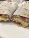 Ham cheese Tortilla wrap / ทอร์เทียไส้ทะลัก สไตล์ฝรั่ง easy breakfast
